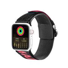 Заредете изображение във визуализатора на галерията – Dux Ducis Strap (Outdoor Version) strap for Apple Watch Ultra, SE, 8, 7, 6, 5, 4, 3, 2, 1 (49, 45, 44, 42 mm) nylon band bracelet black and red
