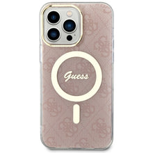 Заредете изображение във визуализатора на галерията – Original Case GUESS hardcase 4G MagSafe GUHMP13XH4STP for Iphone 13 Pro Max pink
