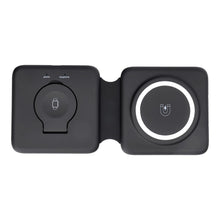 Заредете изображение във визуализатора на галерията – Wireless charger Qi 3in1 15W P14 working with MagSafe black

