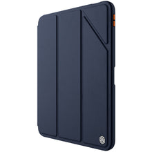 Заредете изображение във визуализатора на галерията – Nillkin Bevel Leather Case for iPad 10.9'' 2022 (10 gen.) smart cover cover with flip stand blue

