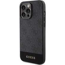 Заредете изображение във визуализатора на галерията – Original Case GUESS hardcase 4G Stripe Collection GUHCP15XG4GLGR for Iphone 15 Pro Max grey
