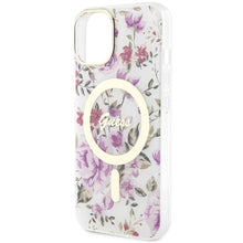 Заредете изображение във визуализатора на галерията – Original Case GUESS hardcase Flower MagSafe GUHMP14SHCFWST for Iphone 14 transparent
