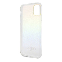 Заредете изображение във визуализатора на галерията – Original faceplate case GUESS GUHCN61HDECMI for iPhone 11 (IML Faceted Mirror / disco iridescent)
