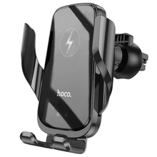 Заредете изображение във визуализатора на галерията – HOCO car holder with wireless charging automatic 15W Enlightener CA202 black
