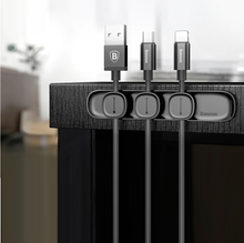 Заредете изображение във визуализатора на галерията – BASEUS cables organizer Peas Cable Clip black ACWDJ-01
