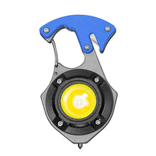 Заредете изображение във визуализатора на галерията – Mini flashlight LED keychain W5143 Type C with 2 screwdriver bits blue
