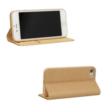 Заредете изображение във визуализатора на галерията – Vennus Book Case with frame for Samsung Galaxy S23 Ultra gold
