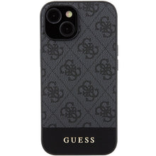 Заредете изображение във визуализатора на галерията – Original Case GUESS hardcase 4G Stripe Collection GUHCP15SG4GLGR for Iphone 13/14/15 grey
