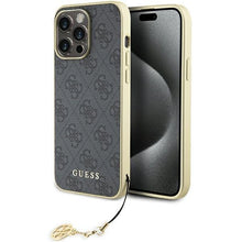 Заредете изображение във визуализатора на галерията – Guess 4G Charms Collection case for iPhone 15 Pro Max - gray

