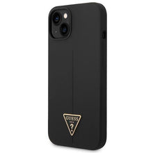 Заредете изображение във визуализатора на галерията – Guess GUHCP14SSLTGK iPhone 14 6.1" black/black hardcase Silicone Triangle
