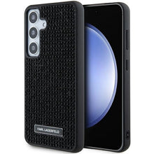 Заредете изображение във визуализатора на галерията – Karl Lagerfeld Rhinestone Metal Logo case for Samsung Galaxy S24 - black
