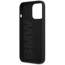 Заредете изображение във визуализатора на галерията – Case BMW BMHCP13LSLBLBK iPhone 13 Pro / 13 6.1" black/black hardcase Silicone Signature Logo

