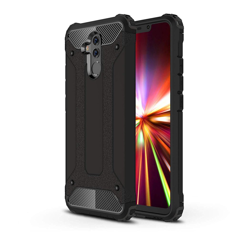 Hybrid Armor Case Tough Rugged Cover for Huawei Mate 20 Lite black - TopMag