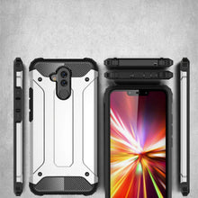 Заредете изображение във визуализатора на галерията – Hybrid Armor Case Tough Rugged Cover for Huawei Mate 20 Lite black - TopMag
