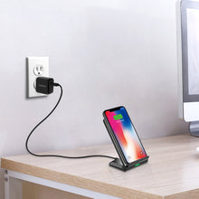 Заредете изображение във визуализатора на галерията – Choetech Qi wireless charger stand 10W stand black (T524-S)
