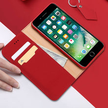 Заредете изображение във визуализатора на галерията – DUX DUCIS Wish Genuine Leather Bookcase type case for iPhone SE 2022 / SE 2020 / iPhone 8 / iPhone 7 black - TopMag
