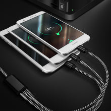 Заредете изображение във визуализатора на галерията – Dux Ducis K-ONE 3in1 Series USB - micro USB / Lightning / USB-C Cable 2.4A 1,2M black - TopMag
