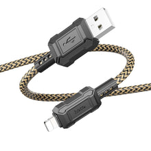 Заредете изображение във визуализатора на галерията – HOCO cable USB to iPhone Lightning 8-pin 2,4A Leader X94 gold

