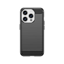 Заредете изображение във визуализатора на галерията – Carbon pattern flexible case for iPhone 15 Pro Carbon Case - black
