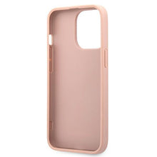 Заредете изображение във визуализатора на галерията – Guess GUHCP13XSA4GSPI iPhone 13 Pro Max 6,7" różowy/pink hardcase Saffiano 4G Metal Logo
