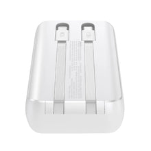 Заредете изображение във визуализатора на галерията – Mini power bank with built-in cables Joyroom JR-PBC06 30W 10000mAh - white
