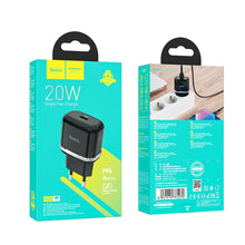 Заредете изображение във визуализатора на галерията – Hoco charger type c pd20w fast charge victorious n24 black
