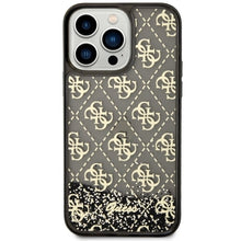 Заредете изображение във визуализатора на галерията – Original Case GUESS Liquid Glitter 4G Transculent GUHCP14XLC4PSGK for Iphone 14 Pro Max black
