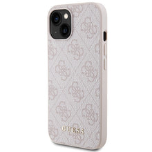 Заредете изображение във визуализатора на галерията – Original Case GUESS Hardcase 4G Metal Gold Logo GUHCP15MG4GFPI for Iphone 15 Plus Pink
