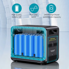 Заредете изображение във визуализатора на галерията – Choetech BS008 2400W USB-A / USB-C / XT60 / DC5521 / AC power station - black

