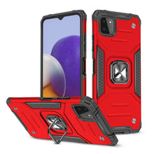 Заредете изображение във визуализатора на галерията – Wozinsky Ring Armor Case Kickstand Tough Rugged Cover for Samsung Galaxy A22 4G red
