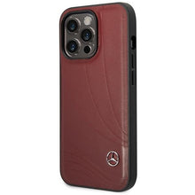 Заредете изображение във визуализатора на галерията – Mercedes MEHCP14L8ROLR iPhone 14 Pro 6.1" black/black hardcase Leather Wave Pattern
