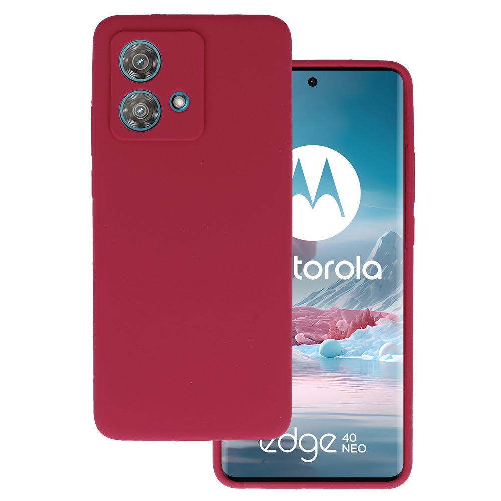 Silicone Lite Case for Motorola Edge 40 Neo 5G burgundy