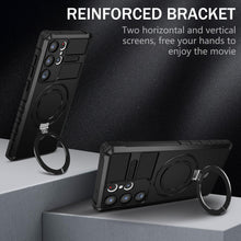 Заредете изображение във визуализатора на галерията – Tel Protect Armor Magsafe Metal Ring Case for Samsung Galaxy S23 Ultra black
