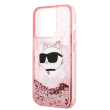 Заредете изображение във визуализатора на галерията – Karl Lagerfeld KLHCP14LLNCHCP iPhone 14 Pro 6.1" pink/pink hardcase Glitter Choupette Head
