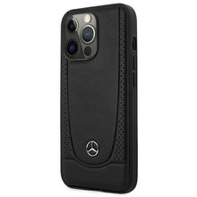 Заредете изображение във визуализатора на галерията – Mercedes MEHCP14XARMBK iPhone 14 Pro Max 6.7 "black / black hardcase Leather Urban
