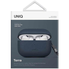 Заредете изображение във визуализатора на галерията – Uniq case Terra AirPods Pro 2 gen. Genuine Leather blue/space blue
