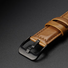Заредете изображение във визуализатора на галерията – Dux Ducis Leather Strap Strap For Samsung Galaxy Watch / Huawei Watch / Honor Watch (20mm band) Leather Wristband Brown (Business Version)
