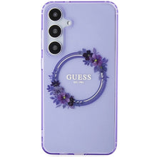 Заредете изображение във визуализатора на галерията – Guess IML Flowers Wreath MagSafe case for Samsung Galaxy S24+ - purple
