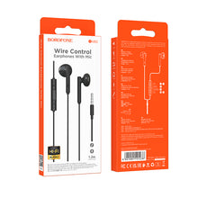 Заредете изображение във визуализатора на галерията – Borofone Earphones BM82 Art music with microphone black
