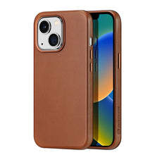 Заредете изображение във визуализатора на галерията – Dux Ducis Naples case for iPhone 14 magnetic leather case MagSafe brown
