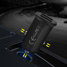 Заредете изображение във визуализатора на галерията – Remax Roki Series Car Charger RCC219 Mini Universal Car Charger 2x USB 2.4A black - TopMag

