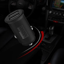 Заредете изображение във визуализатора на галерията – Remax Roki Series Car Charger RCC219 Mini Universal Car Charger 2x USB 2.4A black - TopMag
