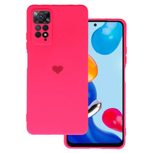 Заредете изображение във визуализатора на галерията – Vennus Silicone Heart Case for Xiaomi Redmi Note 11 Pro/Note 11 Pro 5G design 1 fuchsia
