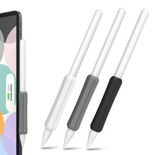 Заредете изображение във визуализатора на галерията – Stoyobe Silicone Holder Set of Silicone Holders for Apple Pencil 1 / Apple Pencil 2 / Huawei M-Pencil black+gray+white (3 pcs.)
