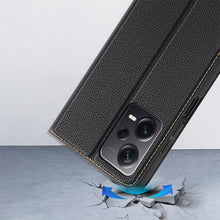 Заредете изображение във визуализатора на галерията – Dux Ducis Skin X2 case for Xiaomi Redmi Note 12 Pro+ flip cover wallet stand black
