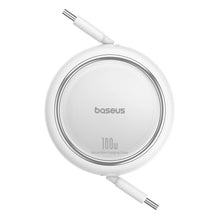 Заредете изображение във визуализатора на галерията – Baseus Free2Draw Mini USB-C - USB-C 100W 1m retractable cable - white
