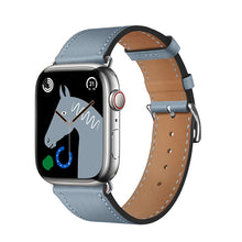 Заредете изображение във визуализатора на галерията – HOCO strap for Apple Watch 42/44/45/49mm Elegant leather WA17 dark gray
