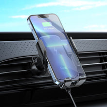 Заредете изображение във визуализатора на галерията – HOCO car holder with wireless charging automatic 15W Enlightener CA202 black
