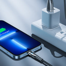 Заредете изображение във визуализатора на галерията – Joyroom fast charging cable with smart switch USB-C - Lightning 2.4A 1.2m black (S-UL012A3)
