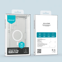 Заредете изображение във визуализатора на галерията – Nillkin Nature Pro Magnetic Case for Samsung Galaxy S23 Ultra with MagSafe armored cover white
